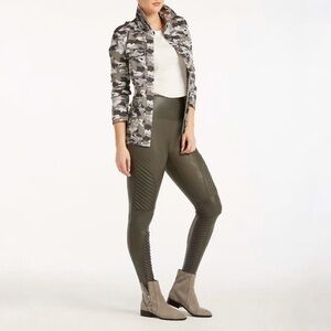 Spanx | Faux Leather Moto Legging in Gunmetal Size‎ S